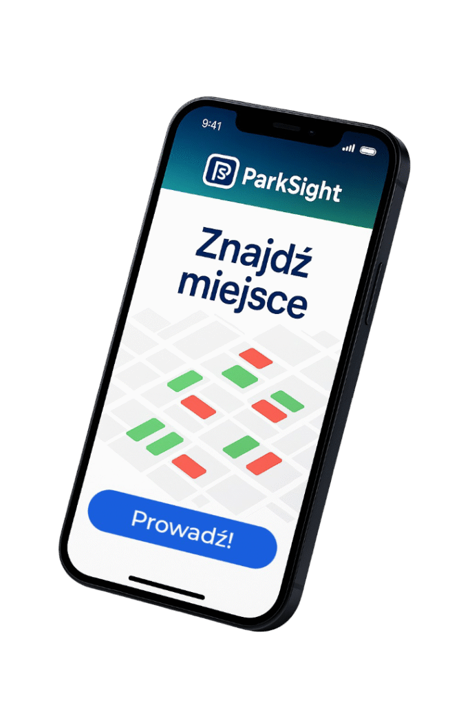 mockup telefonu z aplikacją parksight